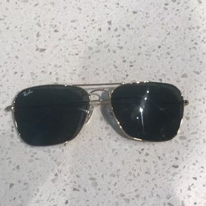 Black and Gold Ray Bans